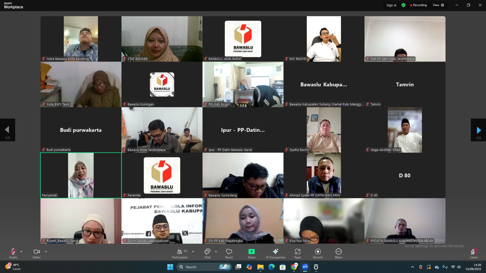 Zoom Meeting Divisi PP