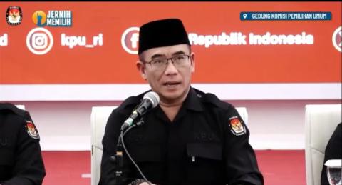 Ketua KPU RI Bacakan Hasil Pemilu